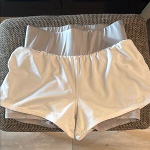 White/Silver FABLETICS Women Shorts
